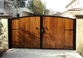 Double-Entry, Motorized Customized Wood Gates